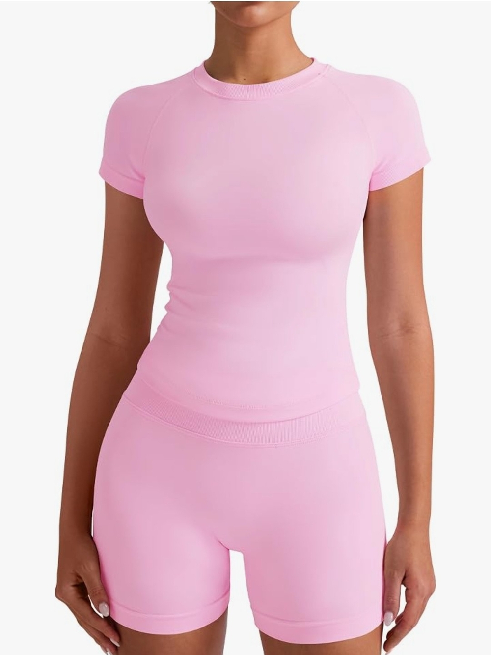 Women’s Pink Short Sleeve Fitted Top